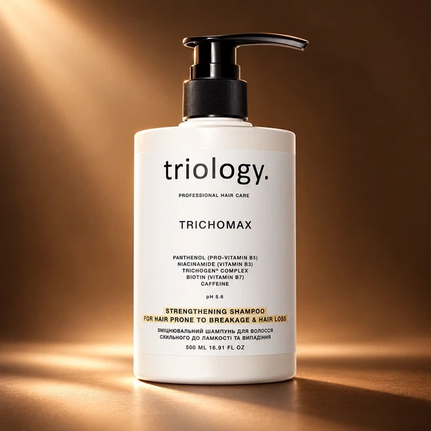 Набор для укрепления волос Trichomax Triology + термозащитный спрей Thermolock — шампунь, бальзам, маска, против ломкости и выпадения волос. - изображение 3