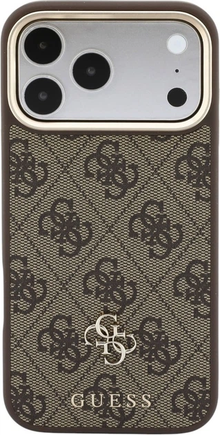 Etui na smartfon Apple iPhone 18 Pro Max/17 Pro Max Guess 4G z portfelem i smyczą Magsafe Brown (GUBPHUP18XP4SM44CW) - obraz 2