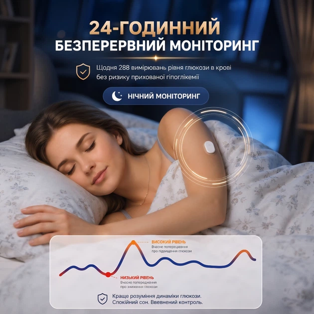 Сенсор CGM Sibionics - безперервний моніторинг рівня глюкози в крові, цілодобовий 24/7 - Фото 4 Сенсор CGM Sibionics - безперервний моніторинг рівня глюкози в крові, цілодобовий 24/7 - зображення 4