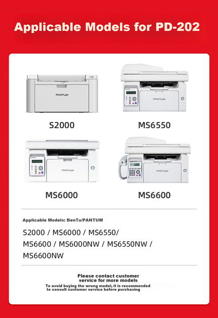 Картридж Huiwei для Pantum (PD-202) MS6550/MS6550NW з чипом Black - зображення 5