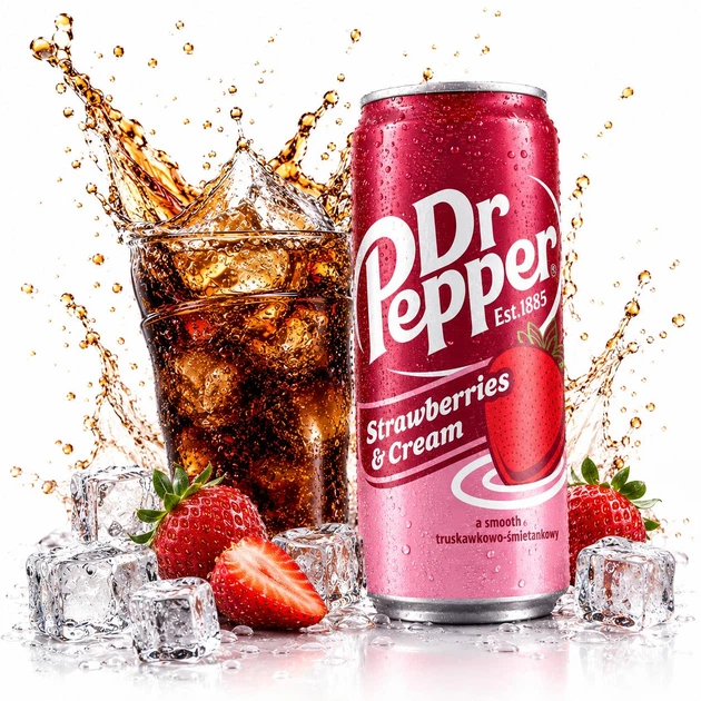 Упаковка безалкогольного напою Dr Pepper Strawberries & Cream 0.33 л х 24 банки - зображення 2