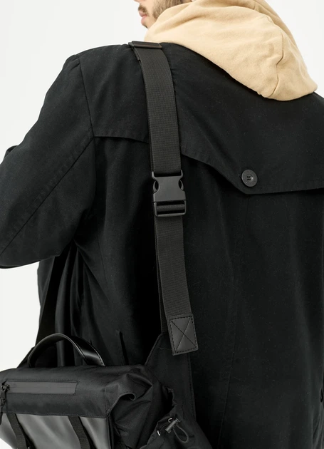 Сумка для ноутбука Sambag Roll з перфорацією 33х26х11 см чорна екошкіра - Фото 6 Сумка для ноутбука Sambag Roll з перфорацією 33х26х11 см чорна екошкіра - зображення 6