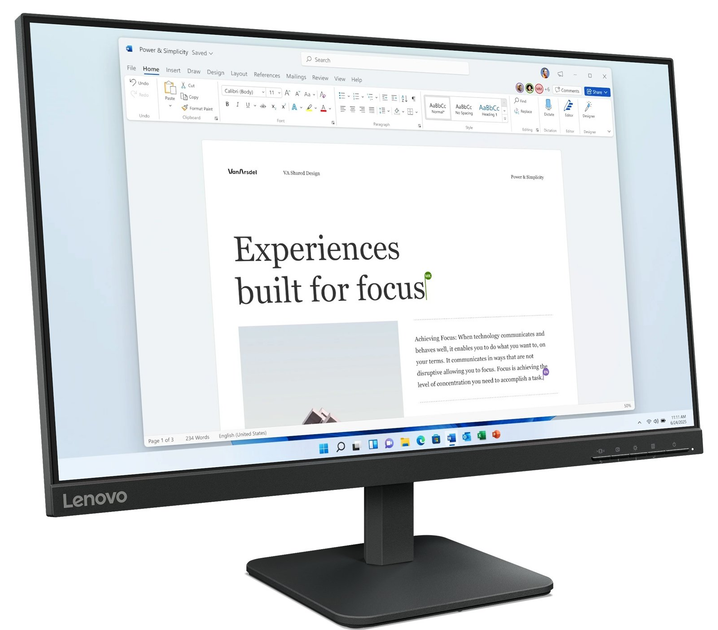 Монитор 23.8" Lenovo L24-4e Full HD IPS 100 Гц (102460513) - изображение 2