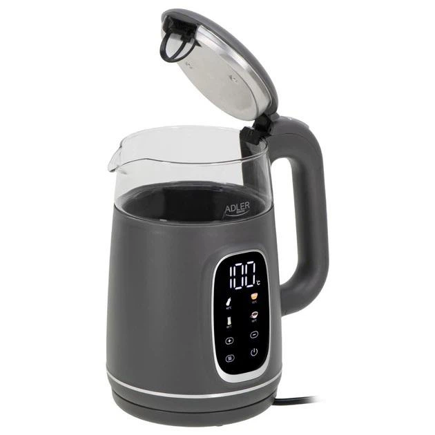 Чайник Adler AD 1305 з регулюванням температури 1.7Л 2200Вт Gray - зображення 3