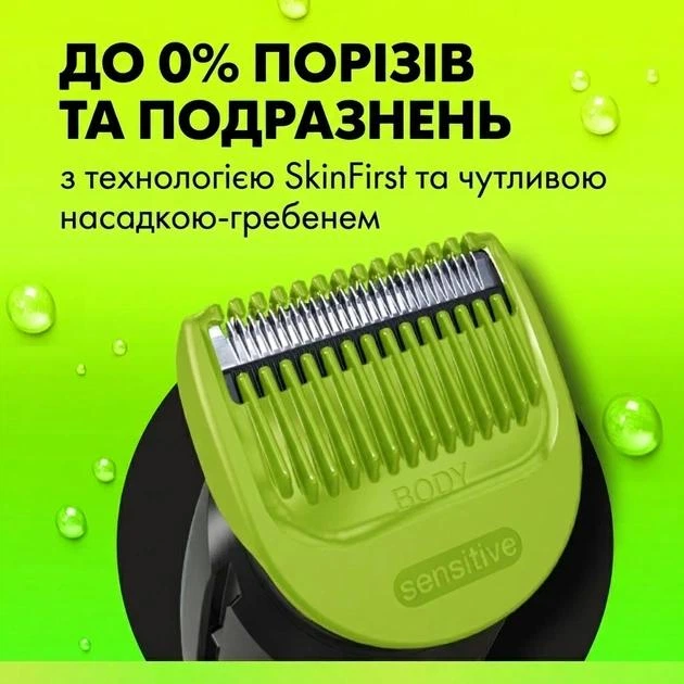 Водонепроникний тример для тіла та інтимної гігієни Gillette Labs Body + Intimate i3 чорний - изображение 3