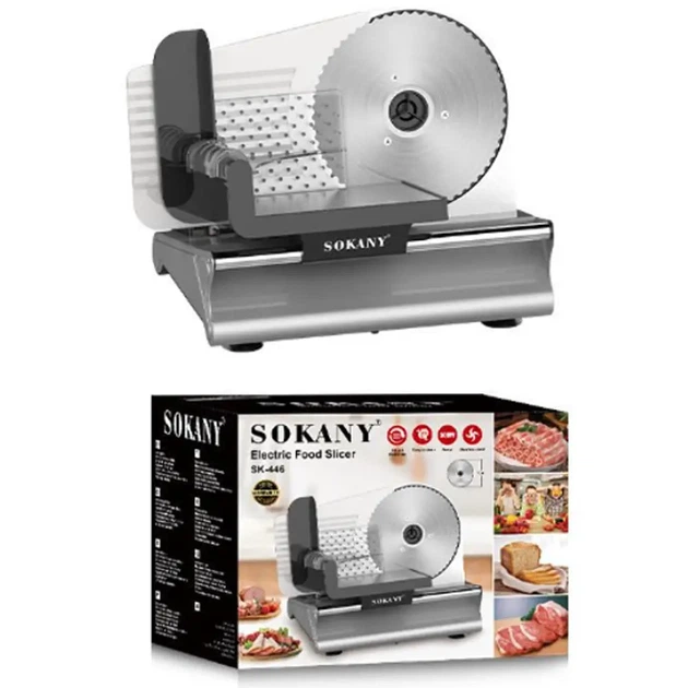 Дискова скиборізка SOKANY SK-446 500 Вт слайсер для кухні ніж 170 мм товщина 0–15 мм нержавіюча сталь для дому ресторану - зображення 11