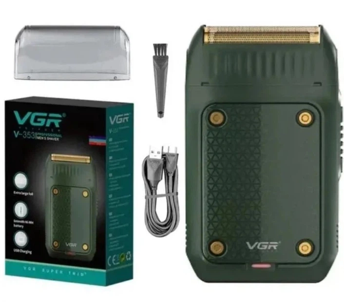 Мужская электробритва VGR V-353 GREEN с триммером для бороды и усов Зеленый - изображение 7