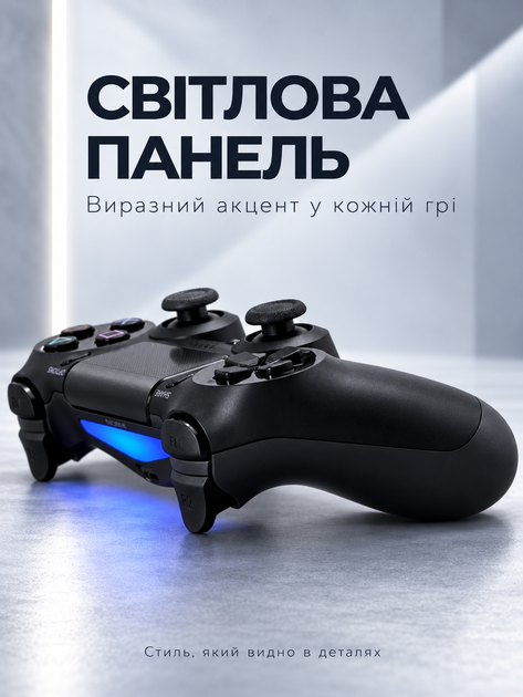 Беспроводной геймпад Doubleshock для PS4, PS3, ПК, Android и iOS, черный - изображение 2