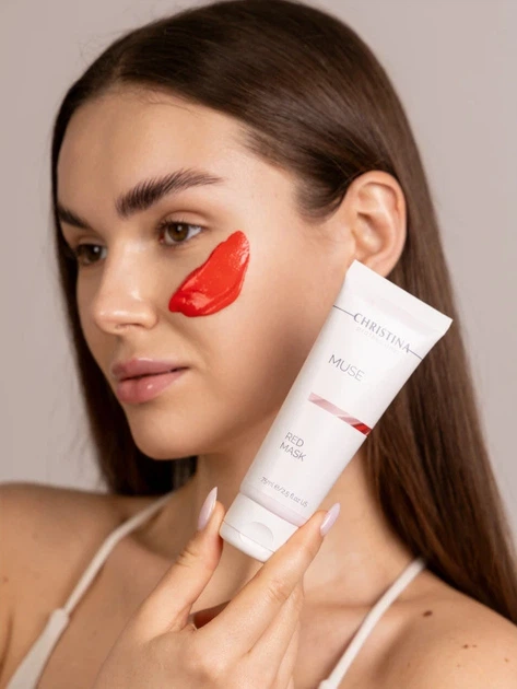 Маска для обличчя Christina Muse Red Mask з екзосомами — антивіковий догляд, відновлення та сяйво шкіри, 75 мл - Фото 2 Маска для обличчя Christina Muse Red Mask з екзосомами — антивіковий догляд, відновлення та сяйво шкіри, 75 мл - изображение 2