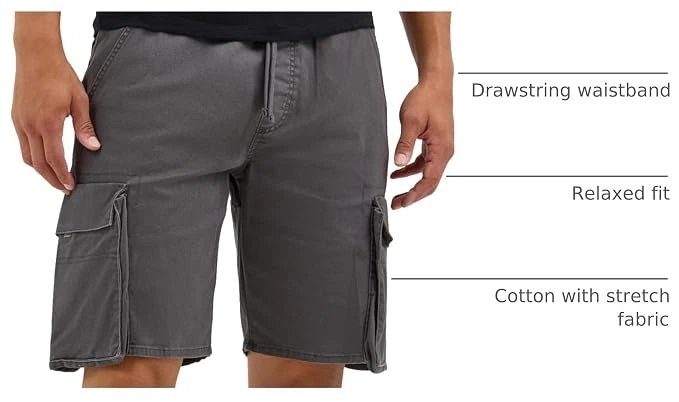 Чоловічі шорти-карго Wrangler Authentics Cargo Темно-сірі (Розмір XXL) - Фото 4 Чоловічі шорти-карго Wrangler Authentics Cargo Темно-сірі (Розмір XXL) - изображение 4
