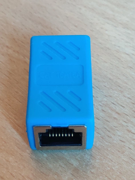 Соединитель RJ45 8P8C мама - мама RJ45 для соединения кабеля, экранированный, голубой - Фото 3 Соединитель RJ45 8P8C мама - мама RJ45 для соединения кабеля, экранированный, голубой - изображение 3