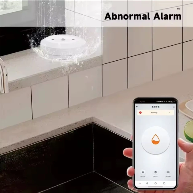 Датчик протечки воды Zigbee Tuya IH-K665, Smart Life, датчик затопления, CR2032 - изображение 5