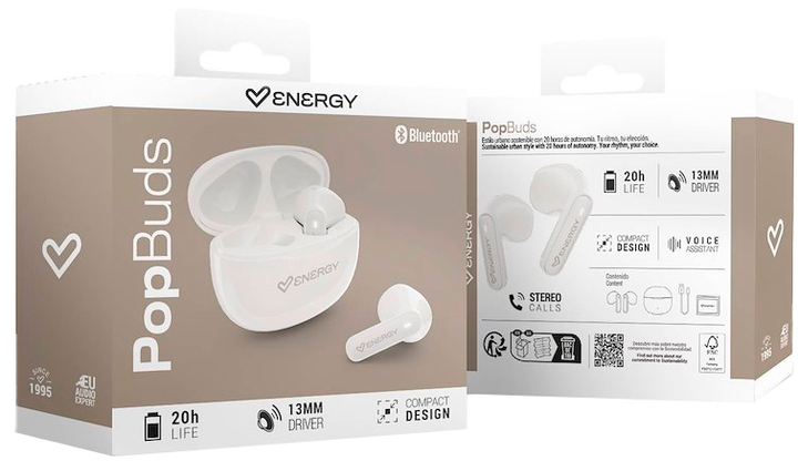 Słuchawki Energy Sistem PopBuds TWS Cream (8432426501502) - obraz 4