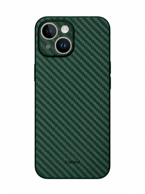 Чехол K-Doo Air Carbon ультратонкий силиконовый противоударный для iPhone 15 с MagSafe защита камеры Green SR-547 - изображение 4