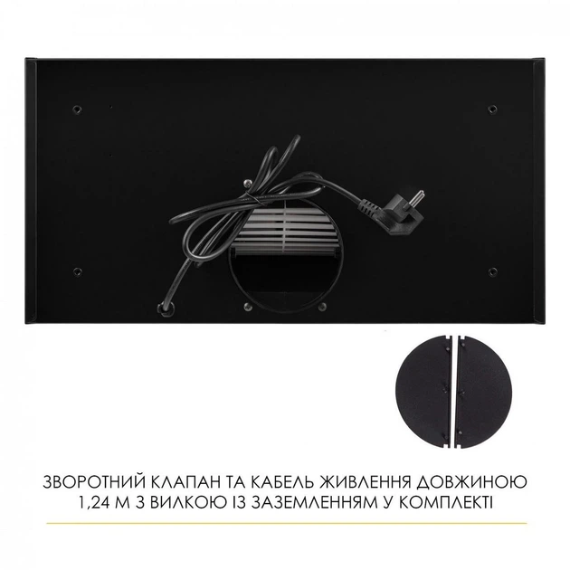 Витяжка повновбудована WEILOR LUMINA WBG 69 BLACK SILENCE - зображення 11