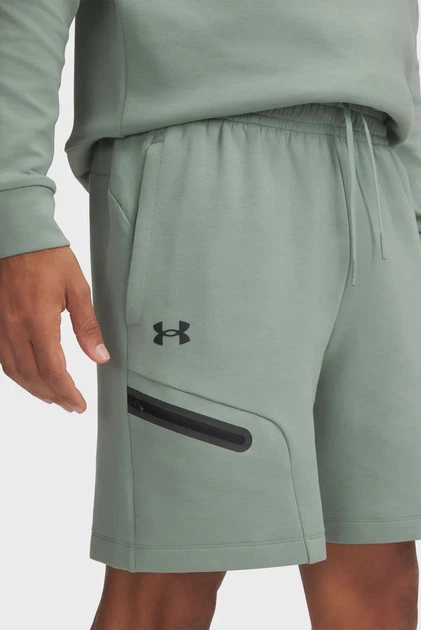Чоловічі м'ятні шорти UA Unstoppable Flc Shorts Under Armour S 1379809-348 - Фото 4 Чоловічі м'ятні шорти UA Unstoppable Flc Shorts Under Armour S 1379809-348 - изображение 4