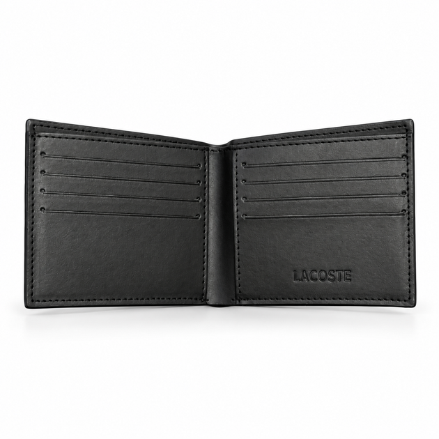 Гаманець Lacoste The Blend у чорному кольорі. - Фото 3 Гаманець Lacoste The Blend у чорному кольорі. - зображення 3