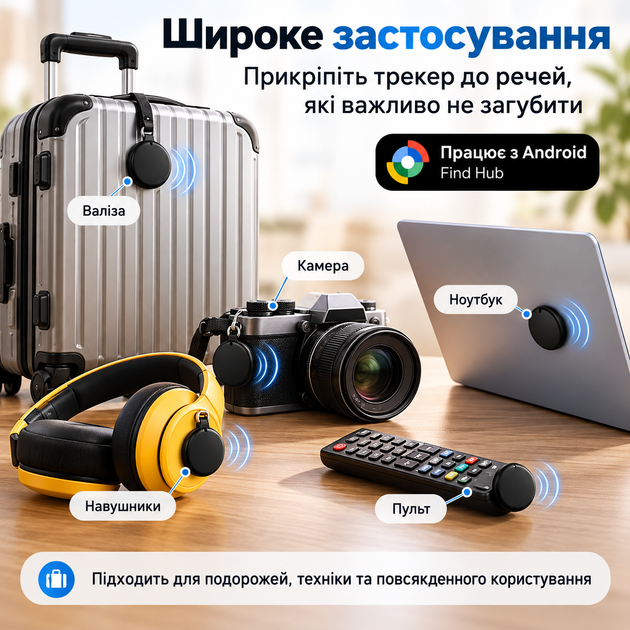 Смарт-трекер для Android Find Hub с магнитным защитным чехлом, звуковым поиском и переменной батареей - изображение 7