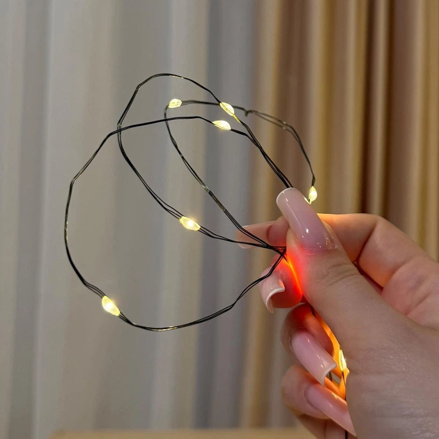Светодиодная гирлянда Роса 50 метров USB теплый белый свет зеленый провод 500 LED 8 режимов с пультом - Фото 4 Светодиодная гирлянда Роса 50 метров USB теплый белый свет зеленый провод 500 LED 8 режимов с пультом - изображение 4