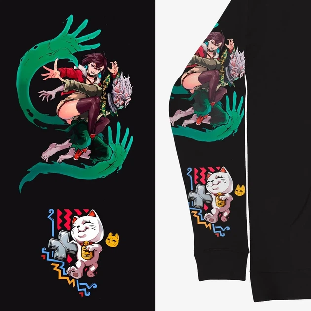 Худи Dandadan Момо и Окарун Черный L (kr4-424-black-L) - Фото 3 Худи Dandadan Момо и Окарун Черный L (kr4-424-black-L) - изображение 3