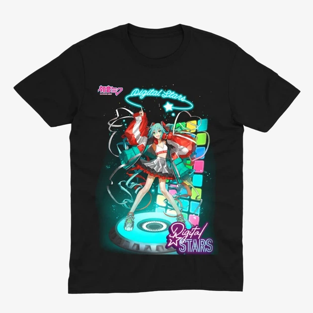 Футболка Hatsune Miku Digital Stars Черный XXL (kr4-264-black-XXL) - Фото 1 Футболка Hatsune Miku Digital Stars Черный XXL (kr4-264-black-XXL) - изображение 1