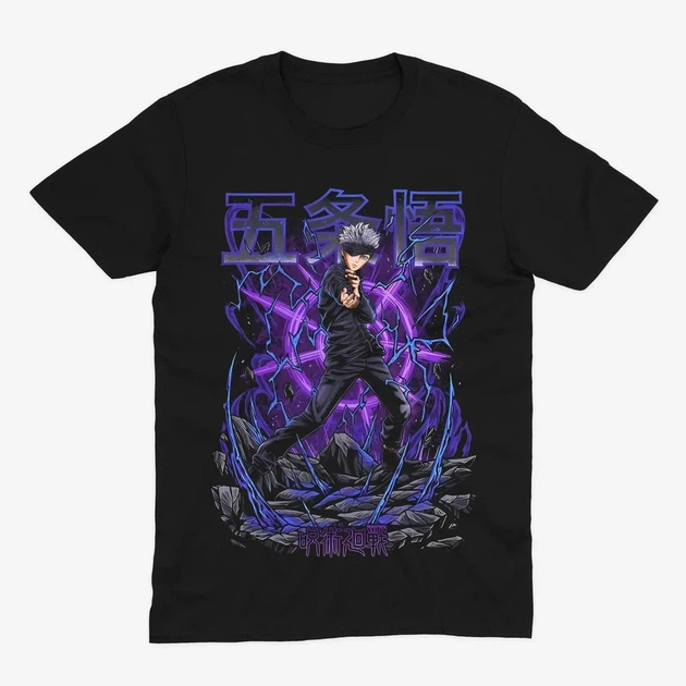 Футболка Jujutsu Kaisen Годжо Сатору Черный L (kr4-215-black-L) - Фото 1 Футболка Jujutsu Kaisen Годжо Сатору Черный L (kr4-215-black-L) - изображение 1