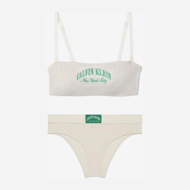 Комплект женского белья (бюстгальтер + трусики слип) хлопковый Calvin Klein 161025397 L Молочный (1162871484) - изображение 13