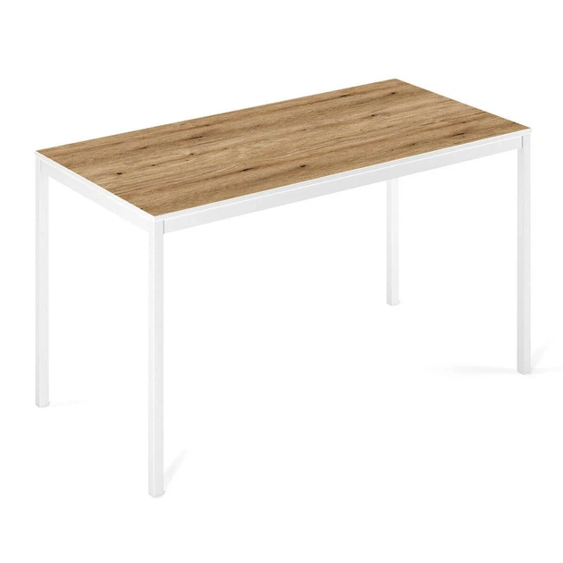 Письменный стол Art in Head Brevity Loft standart 1400х750х670 Дуб Эвок/Белый металл (TB04100000010) - Фото 3 Письменный стол Art in Head Brevity Loft standart 1400х750х670 Дуб Эвок/Белый металл (TB04100000010) - изображение 3
