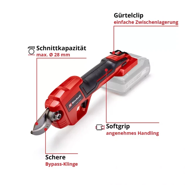Секатор аккумуляторный Einhell GE-LS 18 Li-Solo - изображение 4