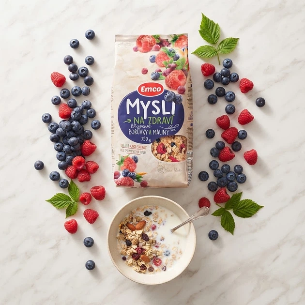Мюслі Emco Blueberries Raspberries ягідні вівсяні запечені хрусткі з чорницею малиною журавлиною натуральні без консервантів барвників ароматизаторів сухий сніданок 750 г - Фото 6 Мюслі Emco Blueberries Raspberries ягідні вівсяні запечені хрусткі з чорницею малиною журавлиною натуральні без консервантів барвників ароматизаторів сухий сніданок 750 г - зображення 6