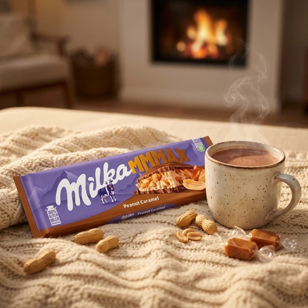 Шоколад молочный Milka Peanut Caramel с арахисом карамелью большая десертная плитка с ореховым вкусом для чая кофе и перекуса 276 г - Фото 7 Шоколад молочный Milka Peanut Caramel с арахисом карамелью большая десертная плитка с ореховым вкусом для чая кофе и перекуса 276 г - изображение 7