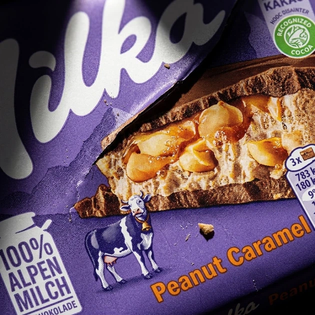 Шоколад молочный Milka Peanut Caramel с арахисом карамелью большая десертная плитка с ореховым вкусом для чая кофе и перекуса 276 г - Фото 8 Шоколад молочный Milka Peanut Caramel с арахисом карамелью большая десертная плитка с ореховым вкусом для чая кофе и перекуса 276 г - изображение 8