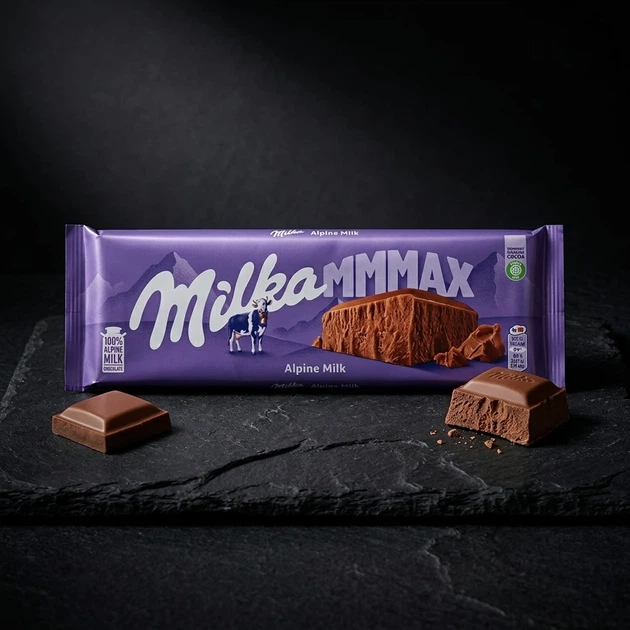 Шоколад молочный Milka MMMAX Alpine Milk альпийский классический большая плитка нежный сливочный десерт для чая кофе мороженого 270 г - изображение 7