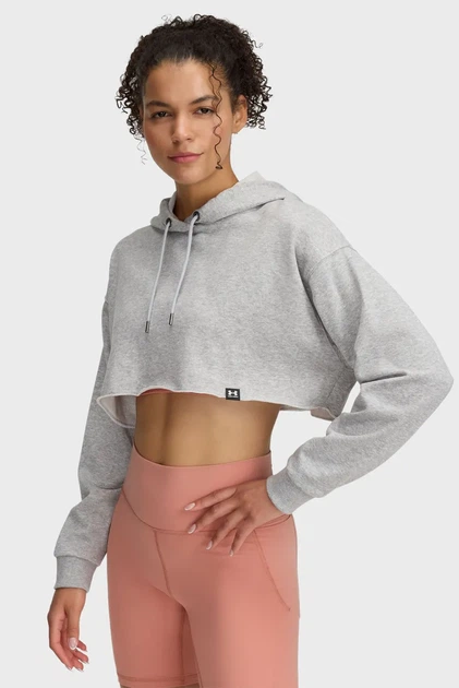 Жіноче світло-сіре худі UA Icon Terry Crop Hoodie Under Armour M 1389640-011 - Фото 1 Жіноче світло-сіре худі UA Icon Terry Crop Hoodie Under Armour M 1389640-011 - изображение 1