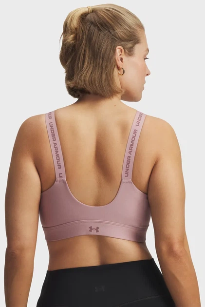 Жіночий рожевий топ UA Infinity High Zip 2.0 Bra Under Armour M A-C 1384118-673 - Фото 2 Жіночий рожевий топ UA Infinity High Zip 2.0 Bra Under Armour M A-C 1384118-673 - изображение 2