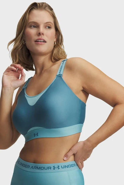 Жіночий блакитний топ UA Infinity High 2.0 Bra Under Armour M A-C 1384112-466 - изображение 2