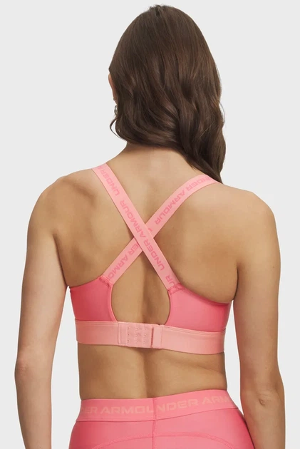Жіночий рожевий топ UA Infinity High 2.0 Bra Under Armour XS A-C 1384112-600 - изображение 3