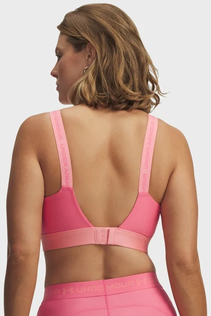 Жіночий рожевий топ UA Infinity High 2.0 Bra Under Armour XS A-C 1384112-600 - изображение 5