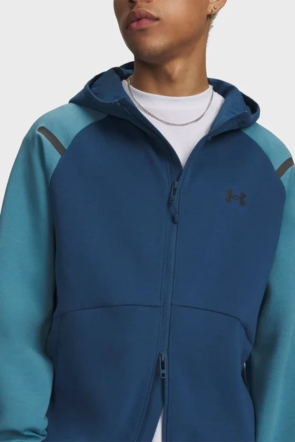Чоловіче синє худі UA Unstoppable Flc FZ HD EU-BLU Under Armour L 1389352-498 - зображення 3