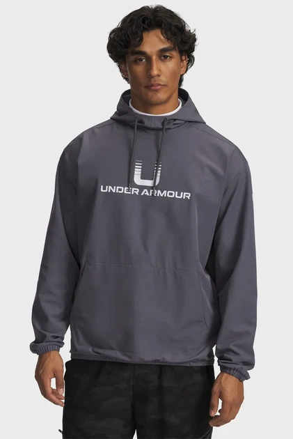 Чоловічий темно-сірий анорак UA Unstoppable Wvn Hoodie Under Armour M 6003864-025 - Фото 1 Чоловічий темно-сірий анорак UA Unstoppable Wvn Hoodie Under Armour M 6003864-025 - изображение 1