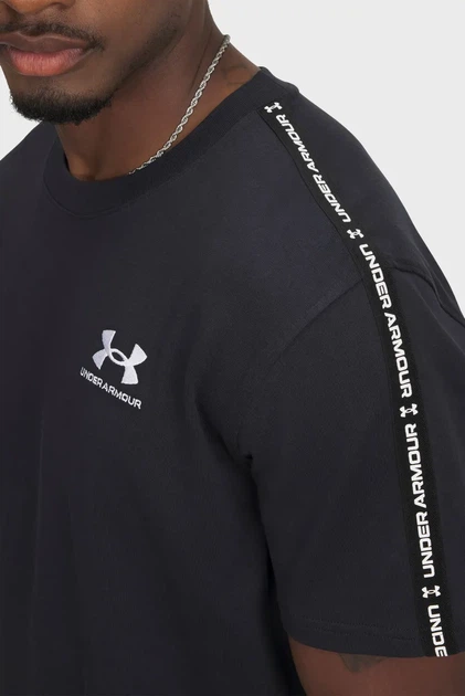 Чоловіча чорна футболка UA Icon HWT Tee Taping Under Armour XXL 1390300-001 - Фото 3 Чоловіча чорна футболка UA Icon HWT Tee Taping Under Armour XXL 1390300-001 - изображение 3