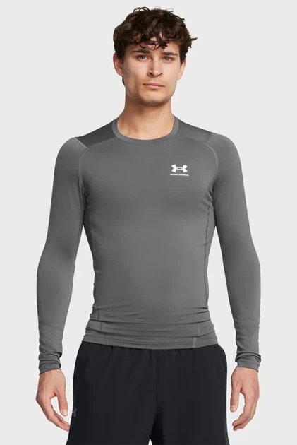 Чоловічий сірий лонгслів UA HG Armour Comp LS Under Armour 3XL 1361524-025 - Фото 1 Чоловічий сірий лонгслів UA HG Armour Comp LS Under Armour 3XL 1361524-025 - зображення 1