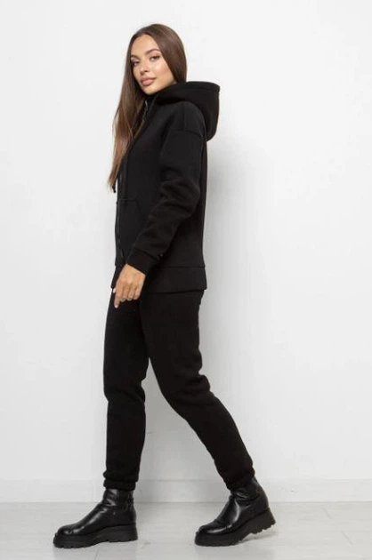 Костюм для женщин теплый plus size 426 черный 50р - Фото 3 Костюм для женщин теплый plus size 426 черный 50р - изображение 3