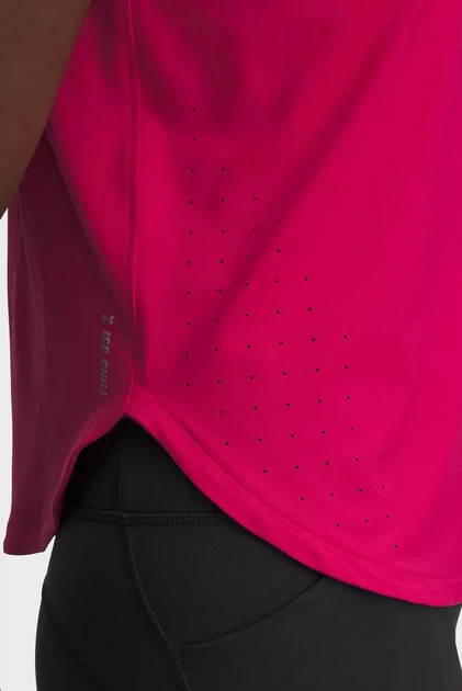 Жіноча малинова майка UA Launch Elite Tank Under Armour S 1389563-681 - зображення 3