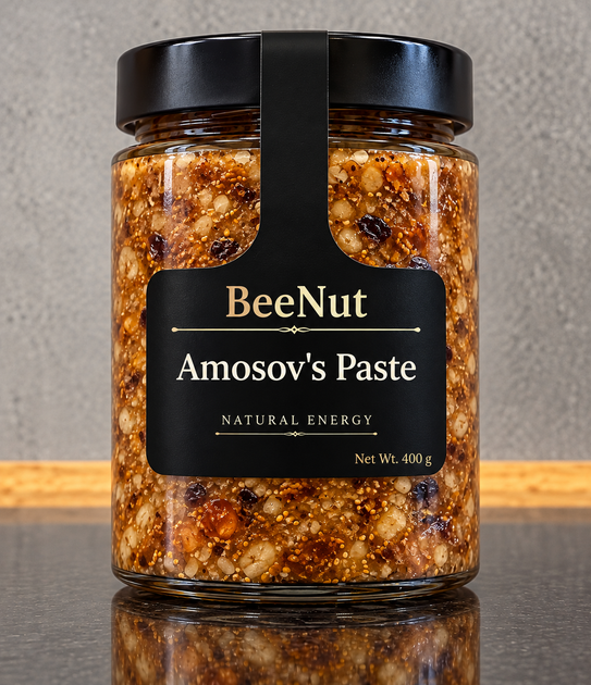 Паста Амосова BeeNut с медом, орехами и сухофруктами 400 г - изображение 3