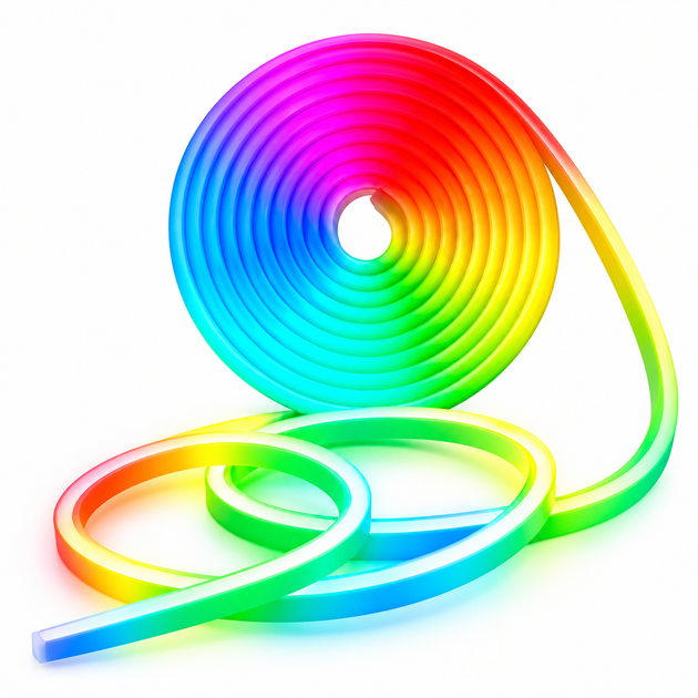 Гибкая неоновая LED-лента LONGITUD 10 м RGB с управлением через смартфон, USB Bluetooth, IP68, пульт дистанционного управления - изображение 10