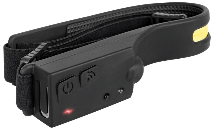 Latarka czołowa akumulatorowa Rebel Light z czujnikiem ruchu 5 W COB + 3 W LED 350 lm USB-C (URZ0935) - obraz 2
