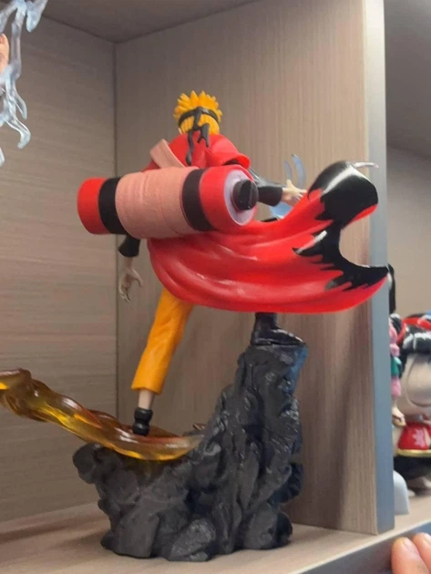 Аниме фигурка Наруто Naruto Uzumaki Узумаки коллекционная статуэтка 3д персонажа из аниме 23см манги с эффектом пламени на подставке - изображение 5
