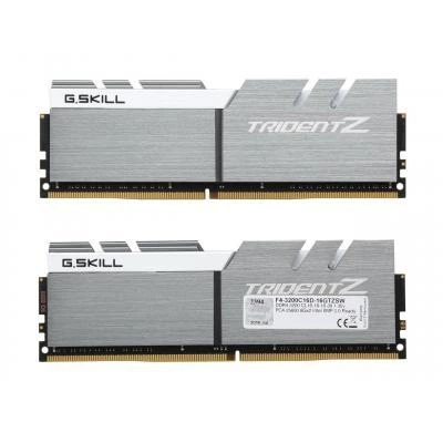 Модуль пам'яті для комп'ютера DDR4 16GB (2x8GB) 3200 MHz Trident Z Silver H/ White G.Skill - зображення 2