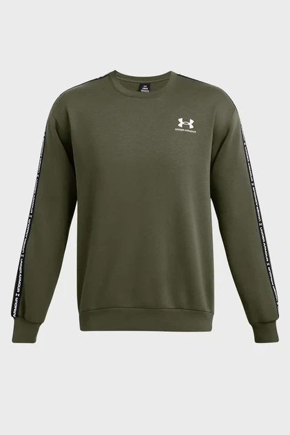 Чоловічий зелений світшот UA Icon Fleece Crew Taping Under Armour LG 1389357-390 - зображення 5